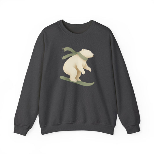 Snowboarding Bear Heavyweight Sweatshirt | Polar Den Edition