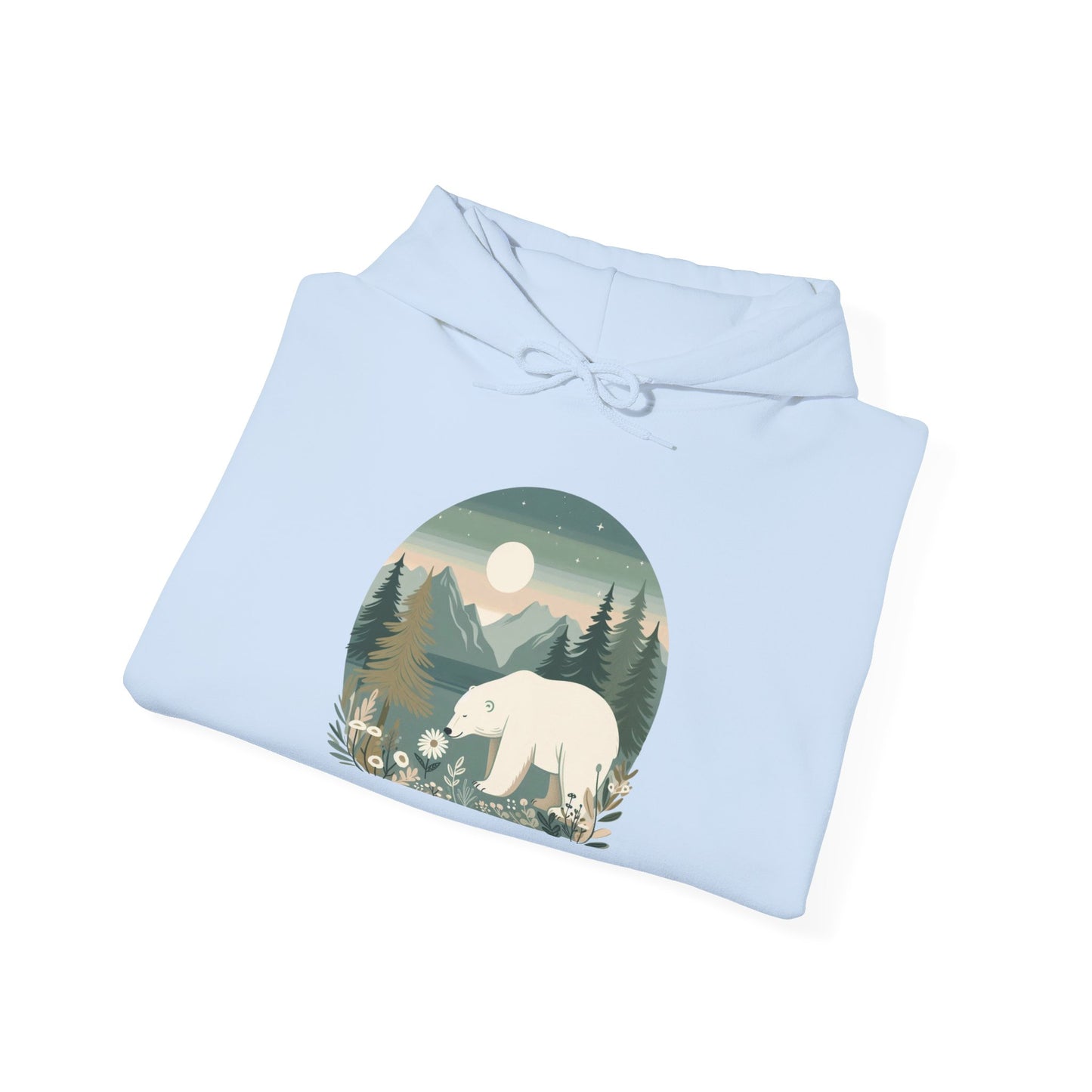 Moonlit Polar Bear Hoodie