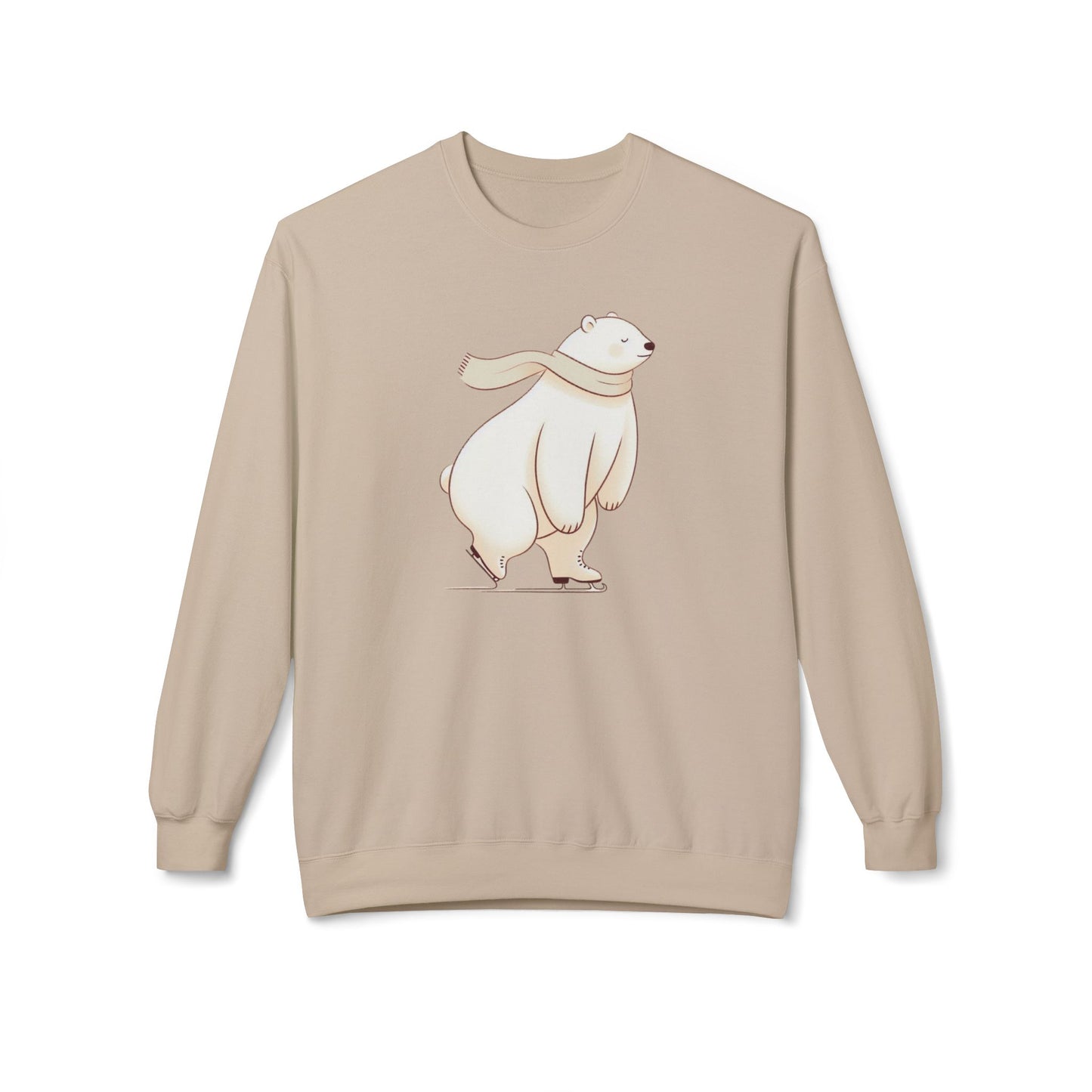 Soft Skating Polar Bear Winter Hoodie