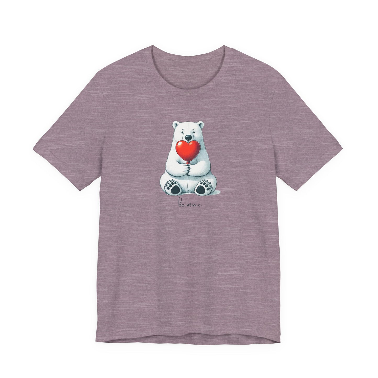 'Be Mine' Heart Balloon Polar Bear Premium Tee | Polar Den
