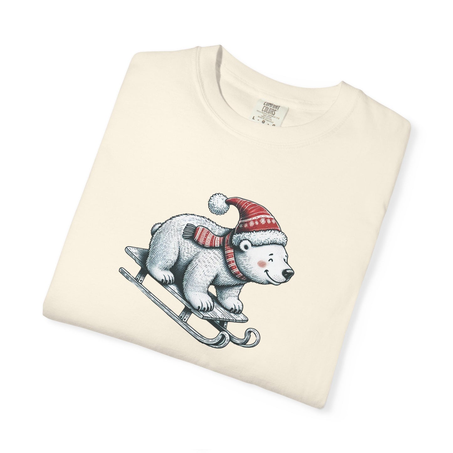 Let It Snow Polar Bear Comfort Colors Tee