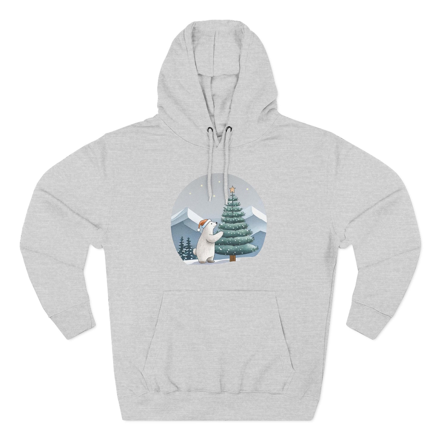 Cozy Polar Bear Christmas Tree Hoodie