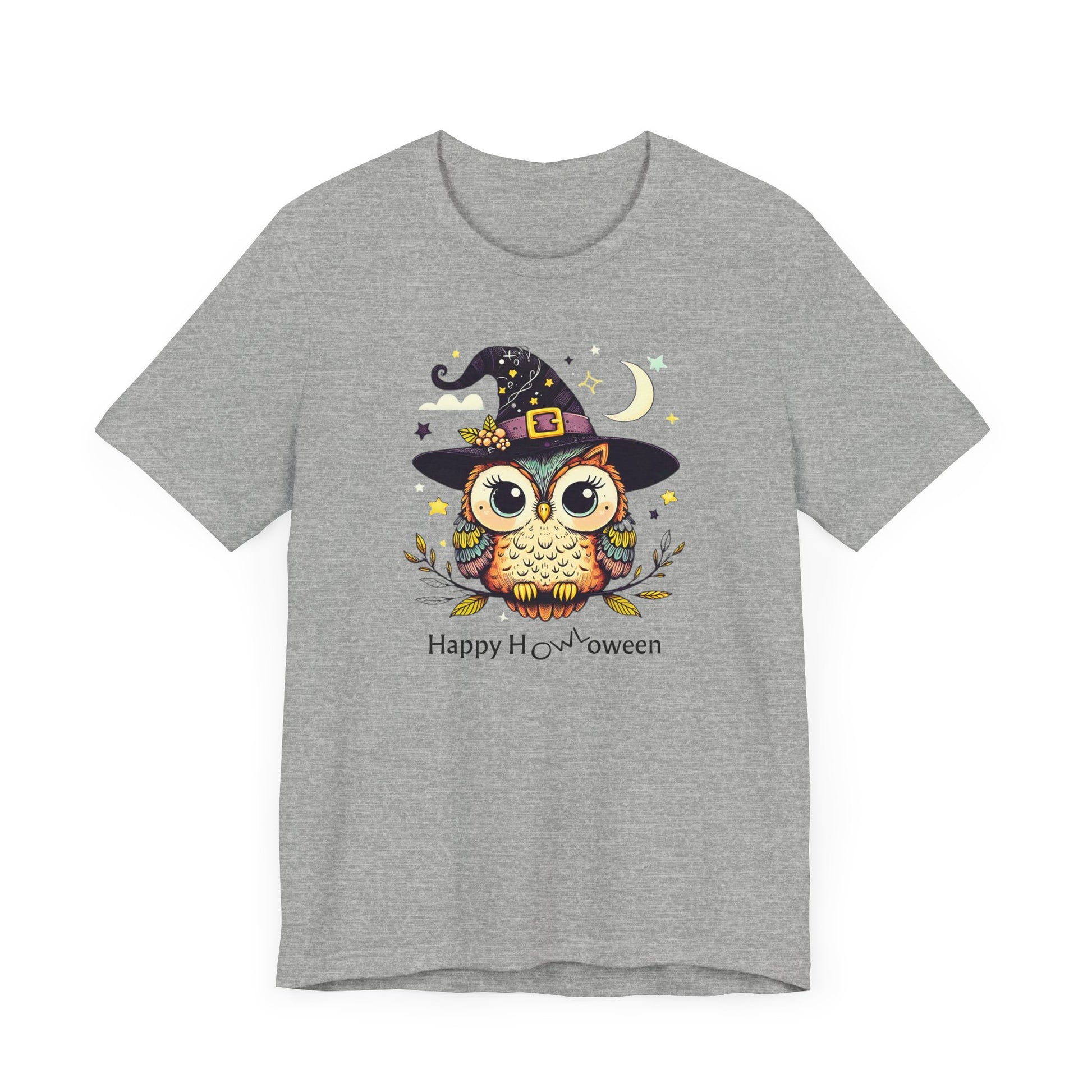 Happy Howloween - Cute Witch Owl Graphic Tee - Stompy Paws