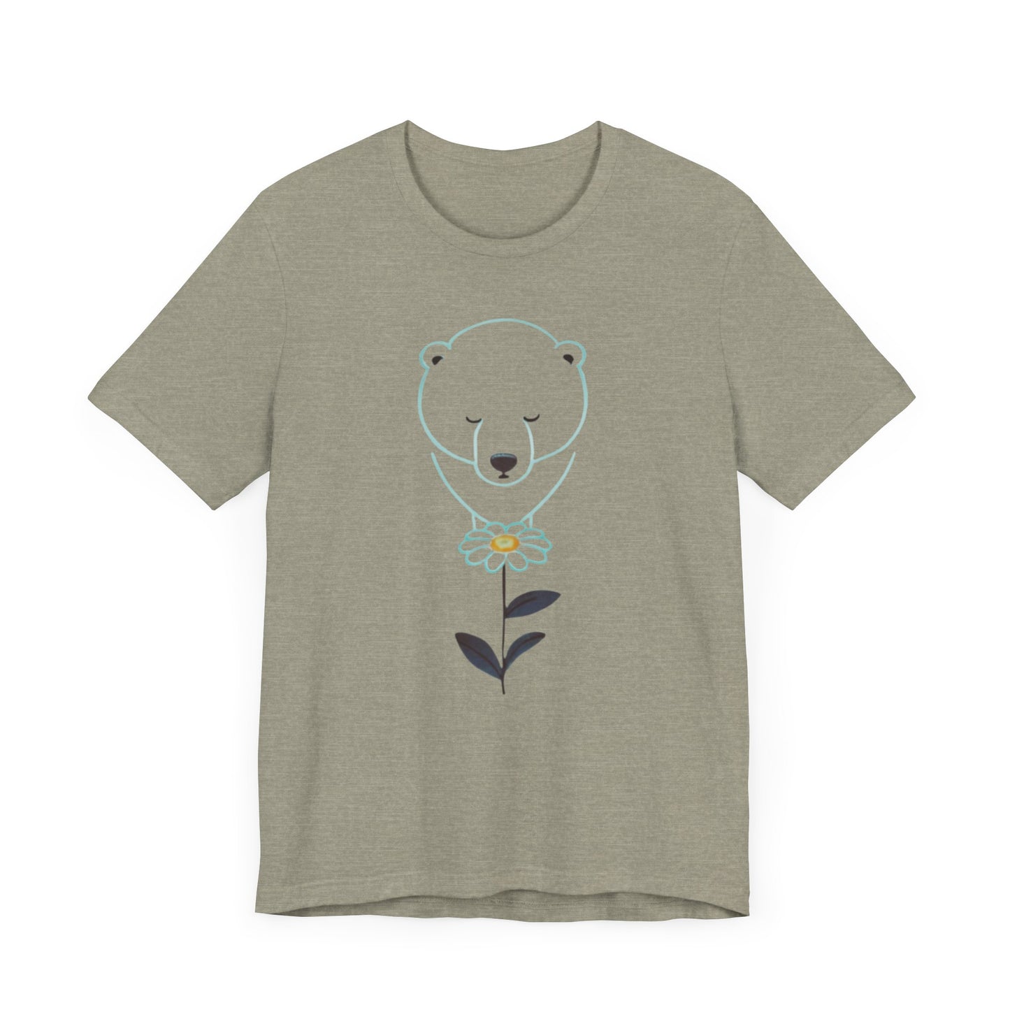 Minimalist Polar Bear & Daisy Tee