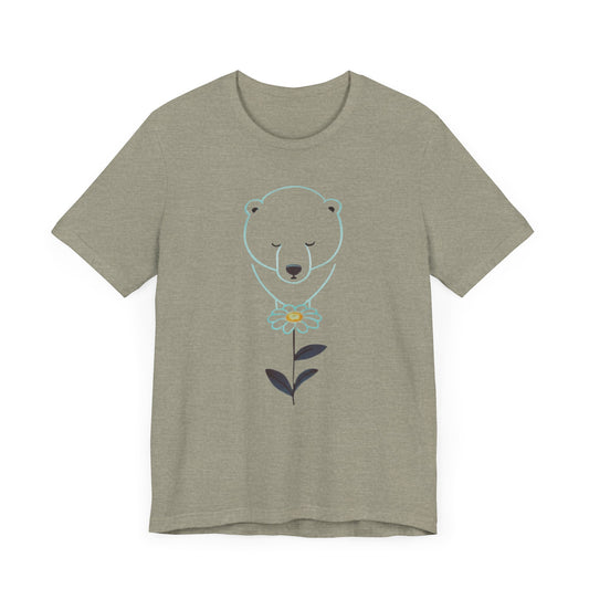 Minimalist Polar Bear & Daisy Tee
