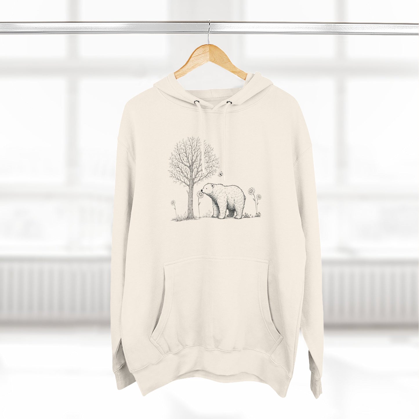 Wildflower Polar Bear Hoodie