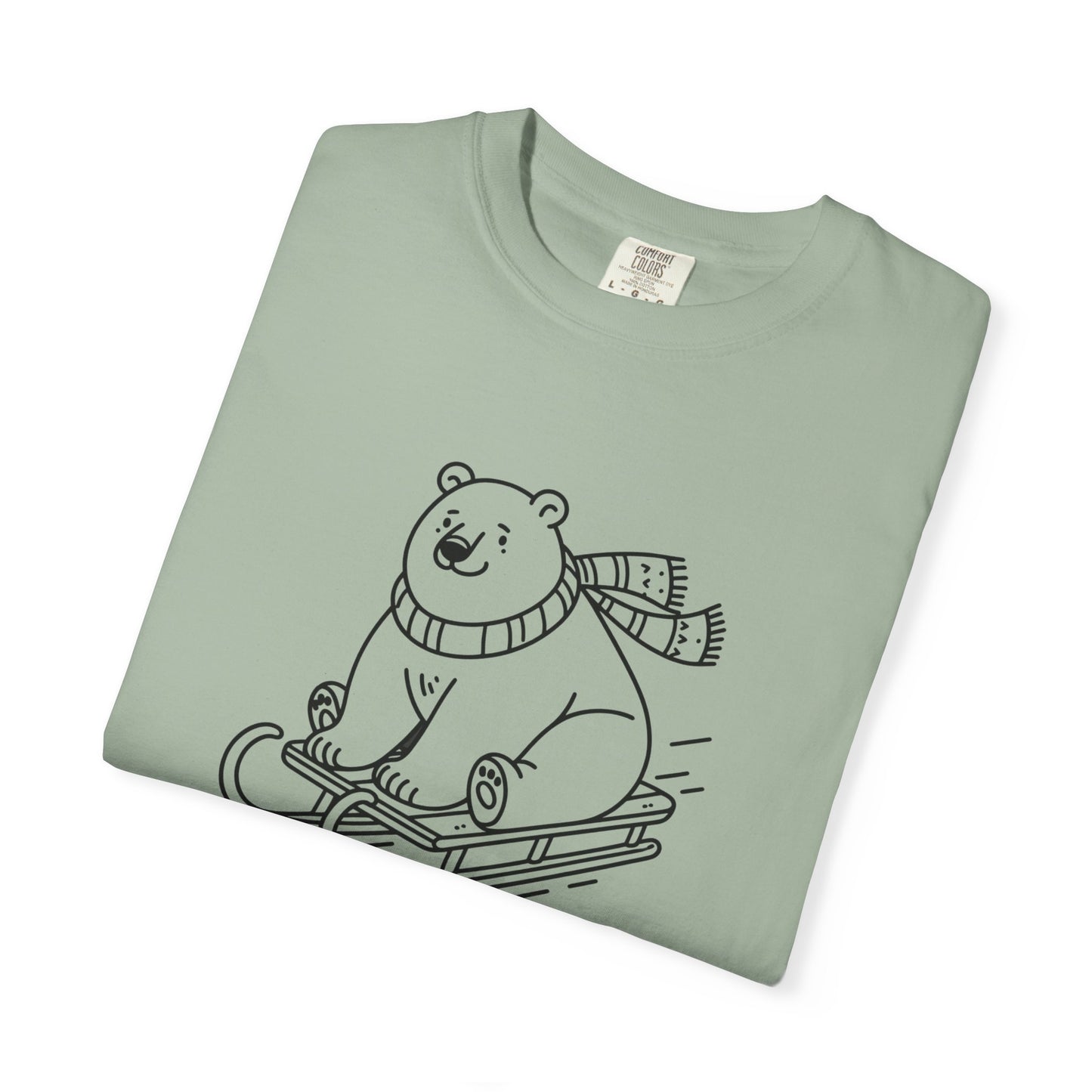 Polar Bear Sledding Comfort Colors Tee
