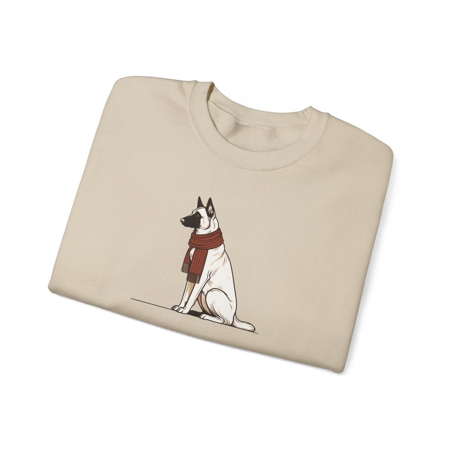 Belgian Malinois Scarf Premium Sweatshirt | Cozy Den Edition