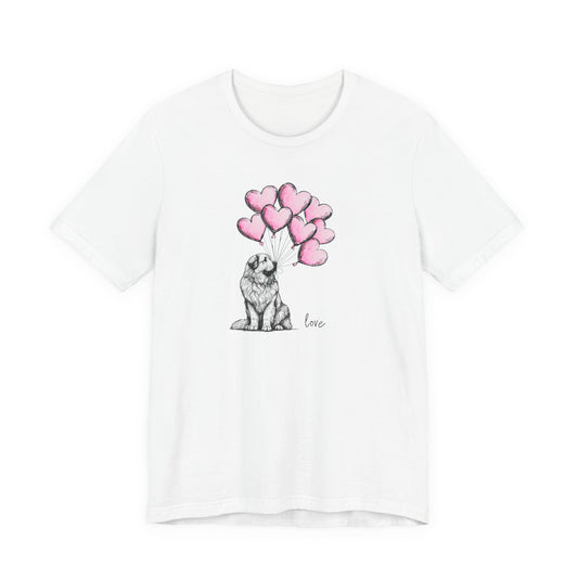 Great Pyrenees Whimsical Dog Heart Balloons Tee