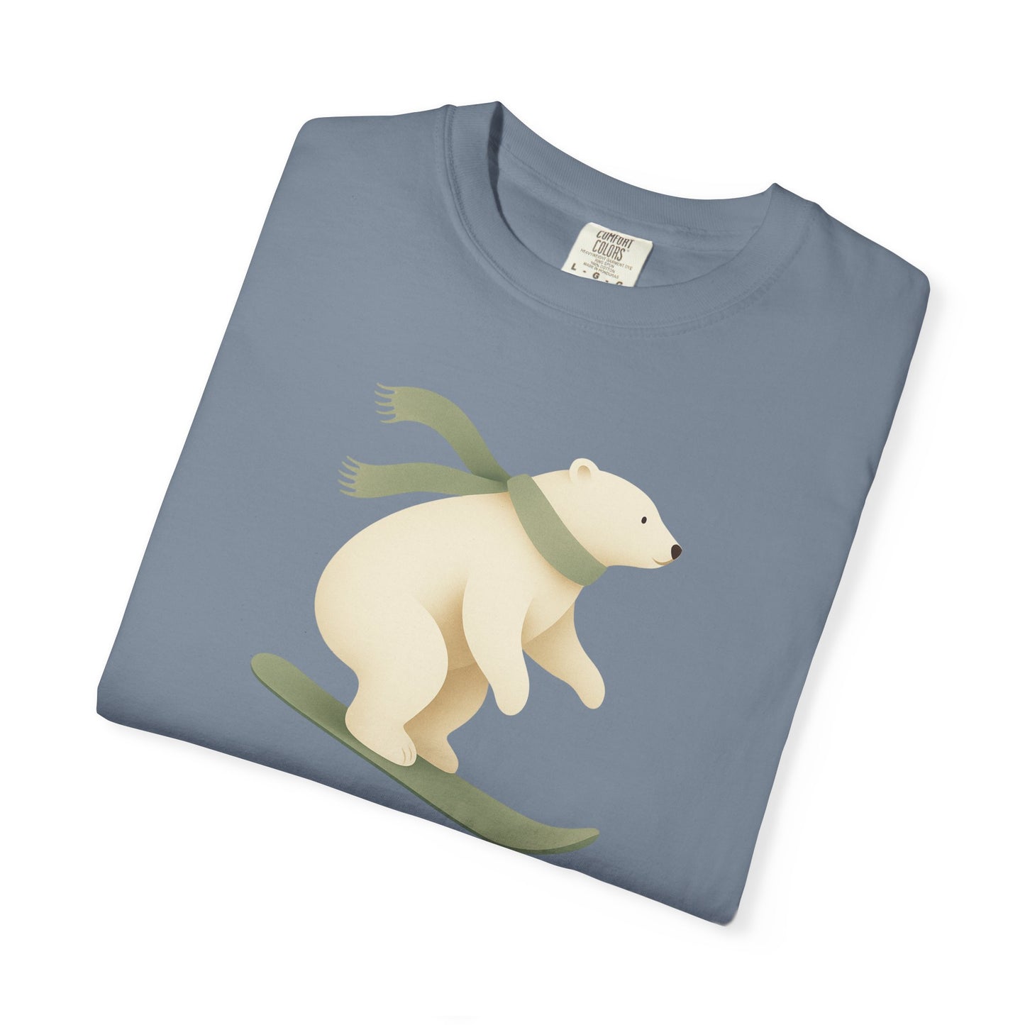 Comfort Colors Polar Bear Snowboard Tee
