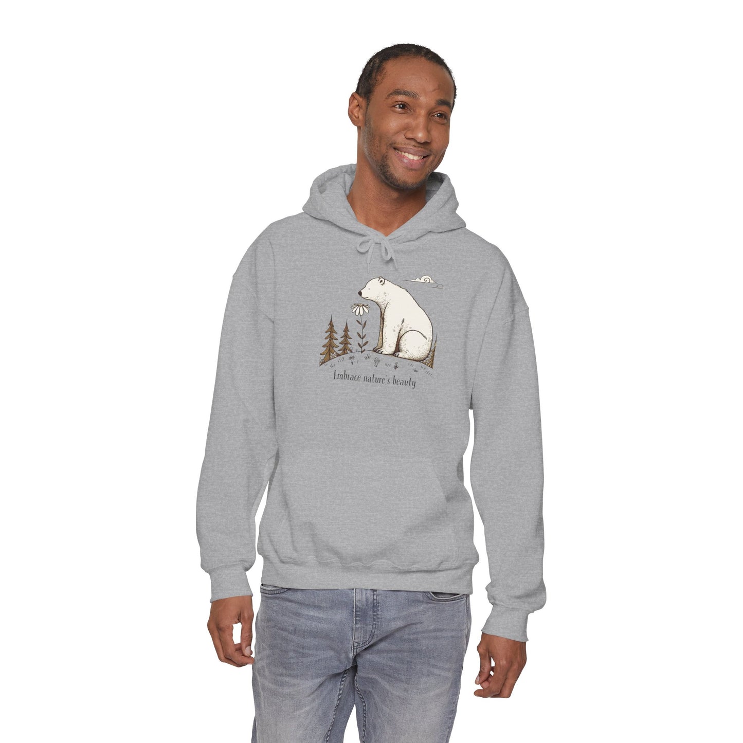 Embrace Nature’s Beauty Hoodie | Cozy Polar Bear Sweatshirt