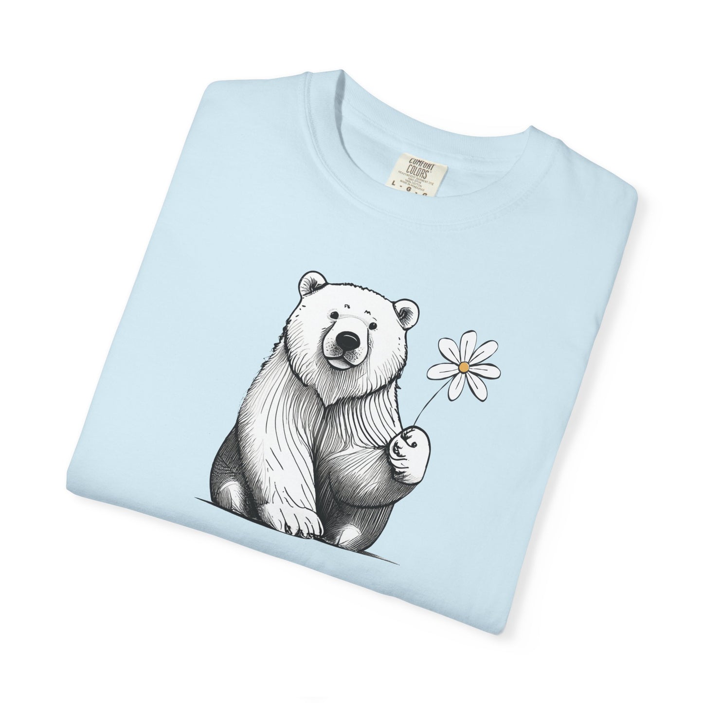 Engraved Bear & Daisy Graphic Tee | Comfort Colors® Heritage Artisan Sketch Shirt