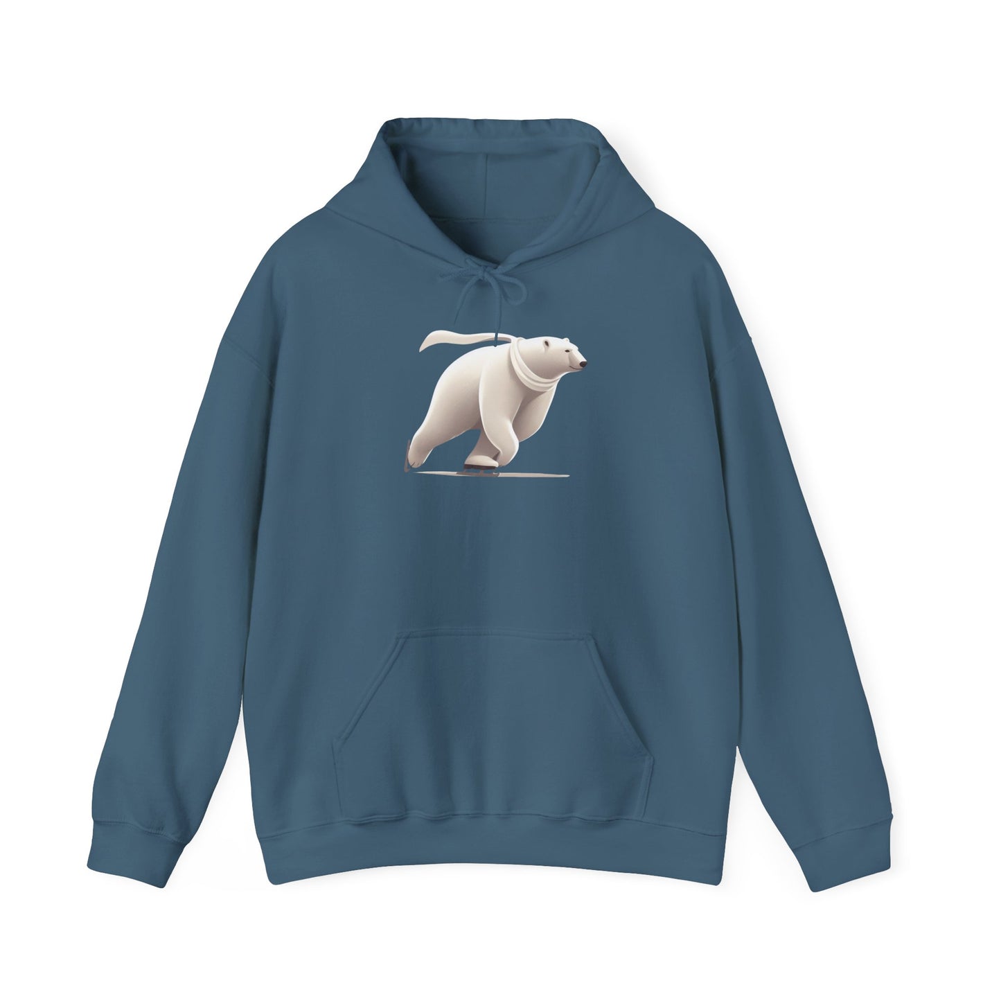 Skating Polar Bear Winter Hoodie