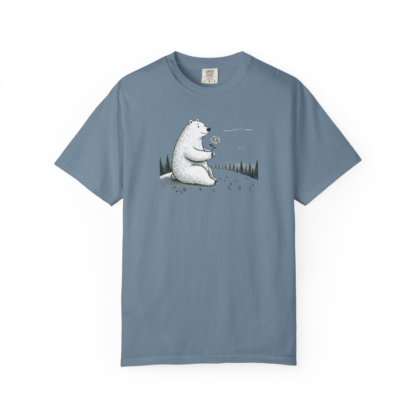 Woodland Bear Wildflower Comfort Colors Tee