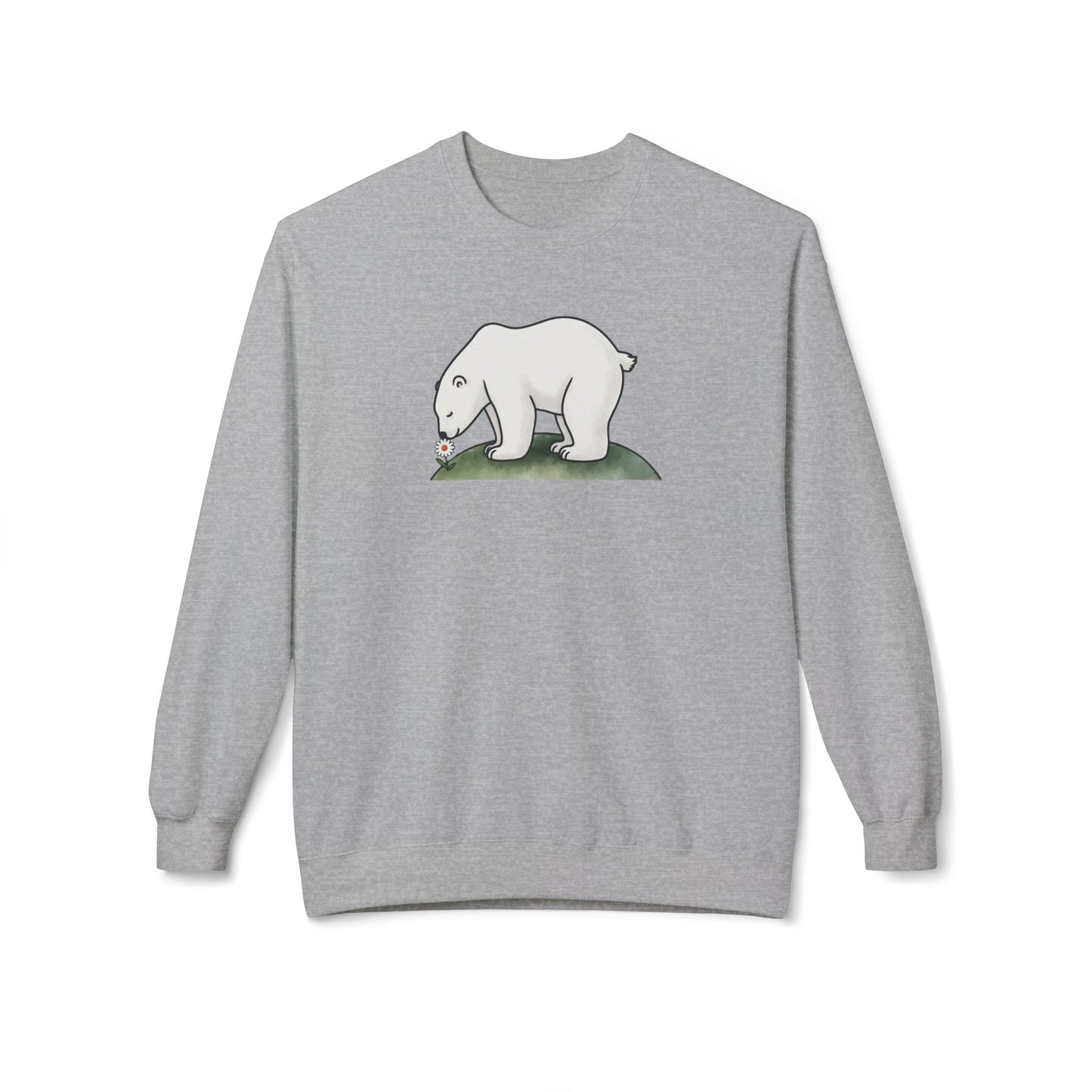 Minimalist Polar Bear Sweatshirt | Cozy Nature Design by Stompy Paws