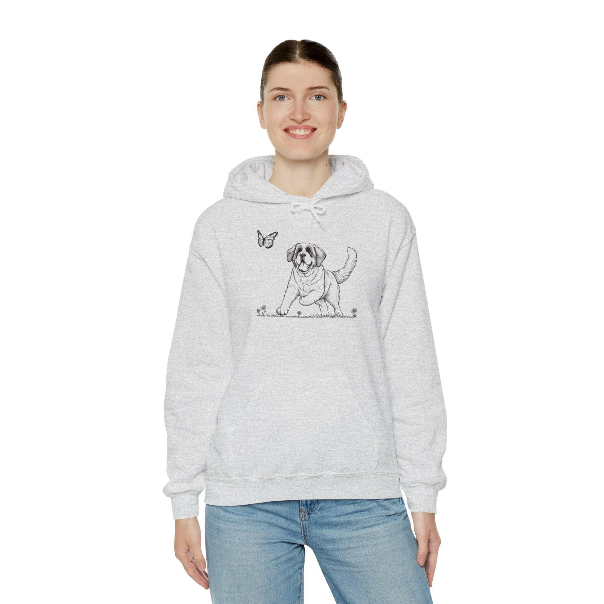 Playful Saint Bernard Puppy Unisex Hoodie - Stompy Paws