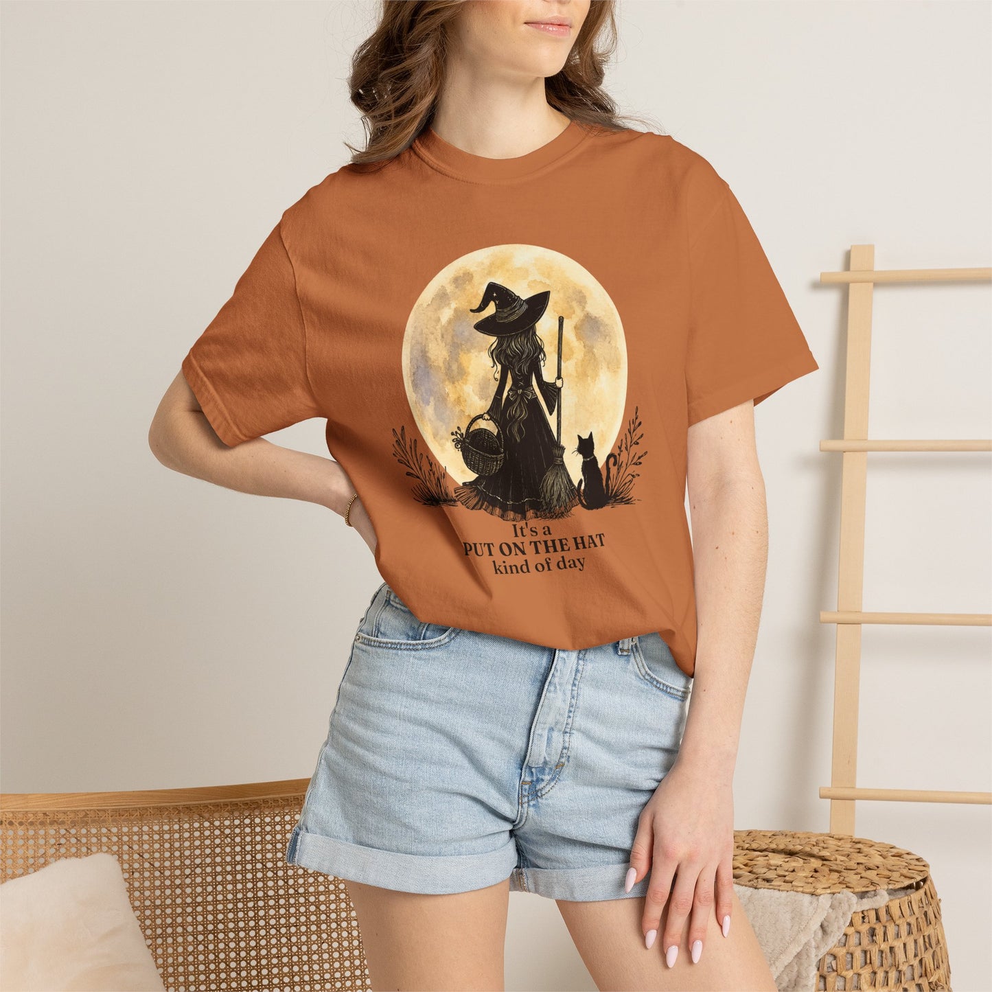 It's a Put on the Hat Kind of Day | Comfort Colors® Witch Graphic T-Shirt