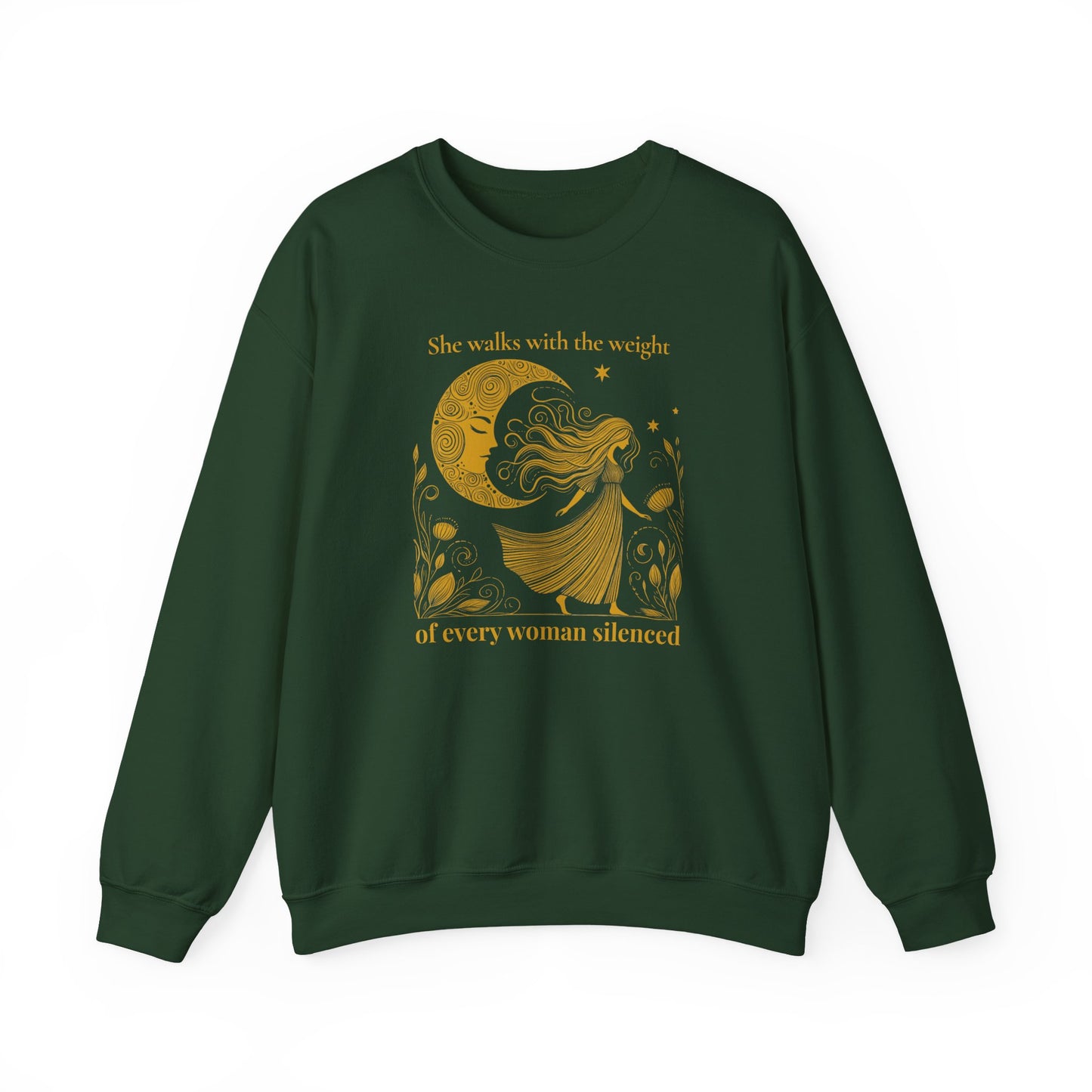 The Weight of Silence Celestial Art Sweatshirt |Mystic Den