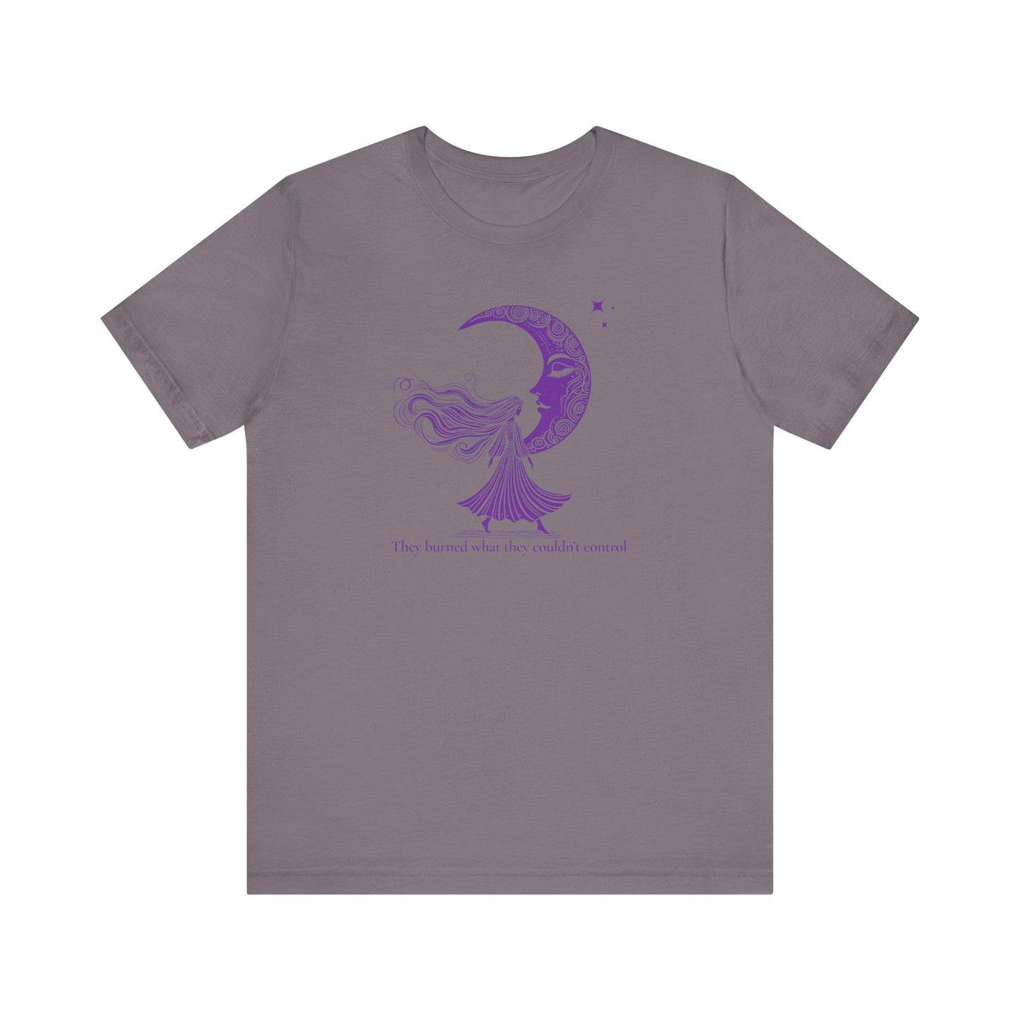 They Burned What They Couldn't Control Tee, Purple Moon Feminist Shirt