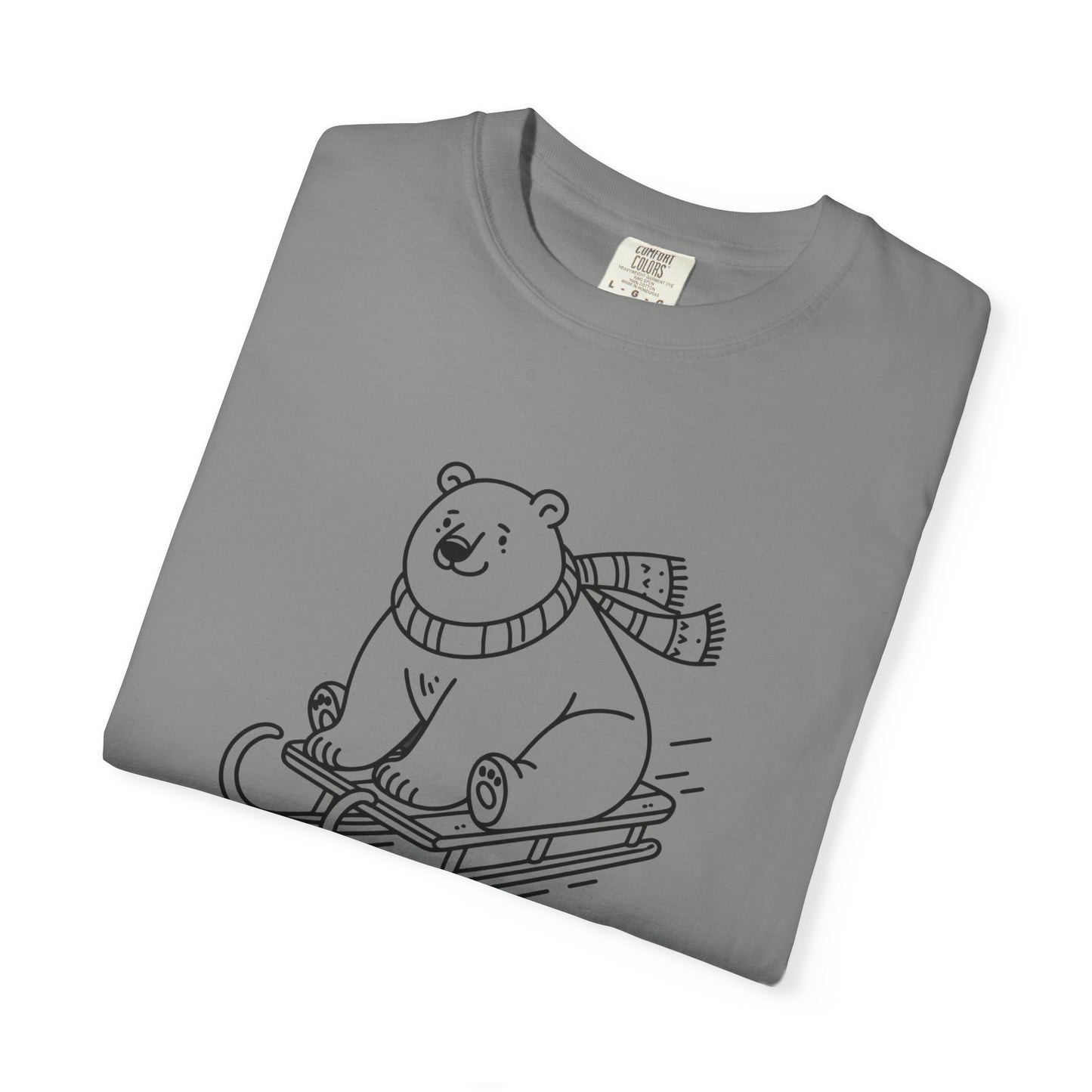 Polar Bear Sledding Comfort Colors Tee