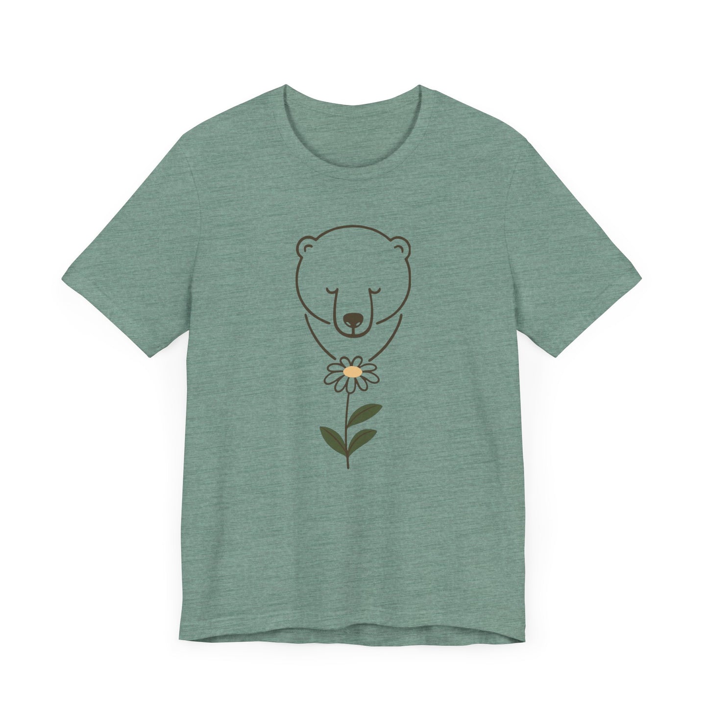 Minimalist Polar Bear & Daisy Tee