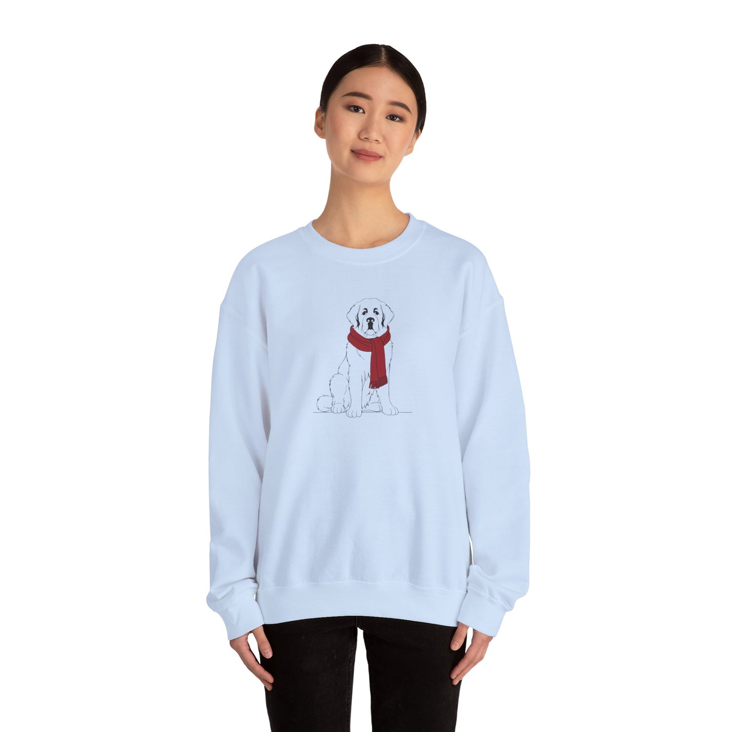 Saint Bernard Scarf Premium Sweatshirt | Cozy Den Edition