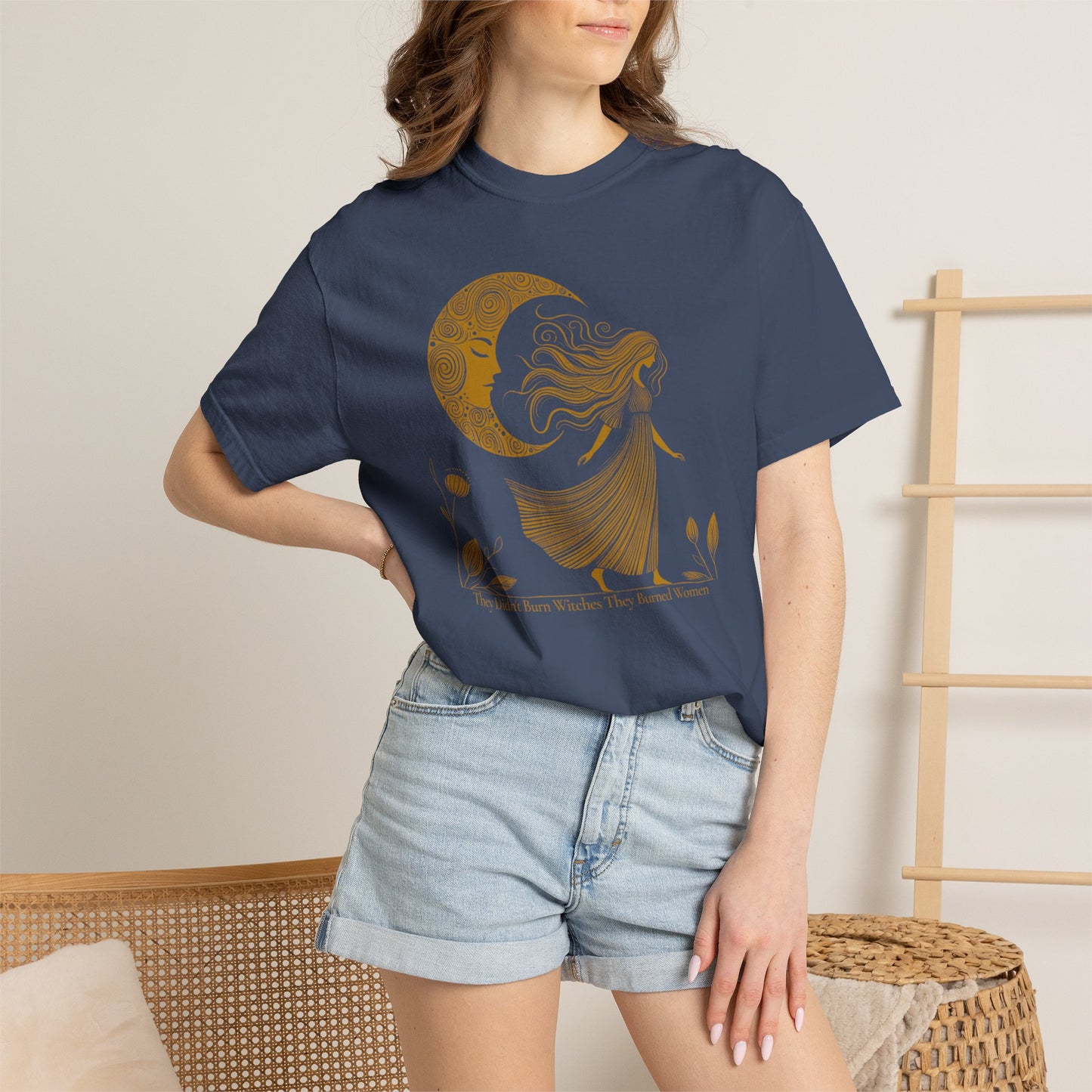 They Didn't Burn Witches They Burned Women Comfort Colors Graphic T-Shirt |  Moon Goddess Tee