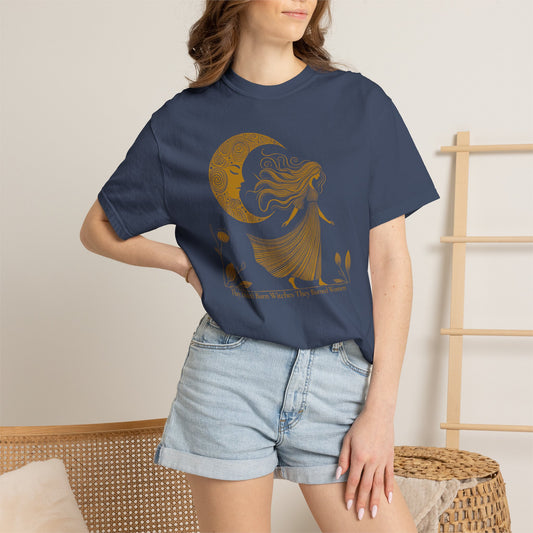They Didn't Burn Witches They Burned Women Comfort Colors Graphic T-Shirt |  Moon Goddess Tee