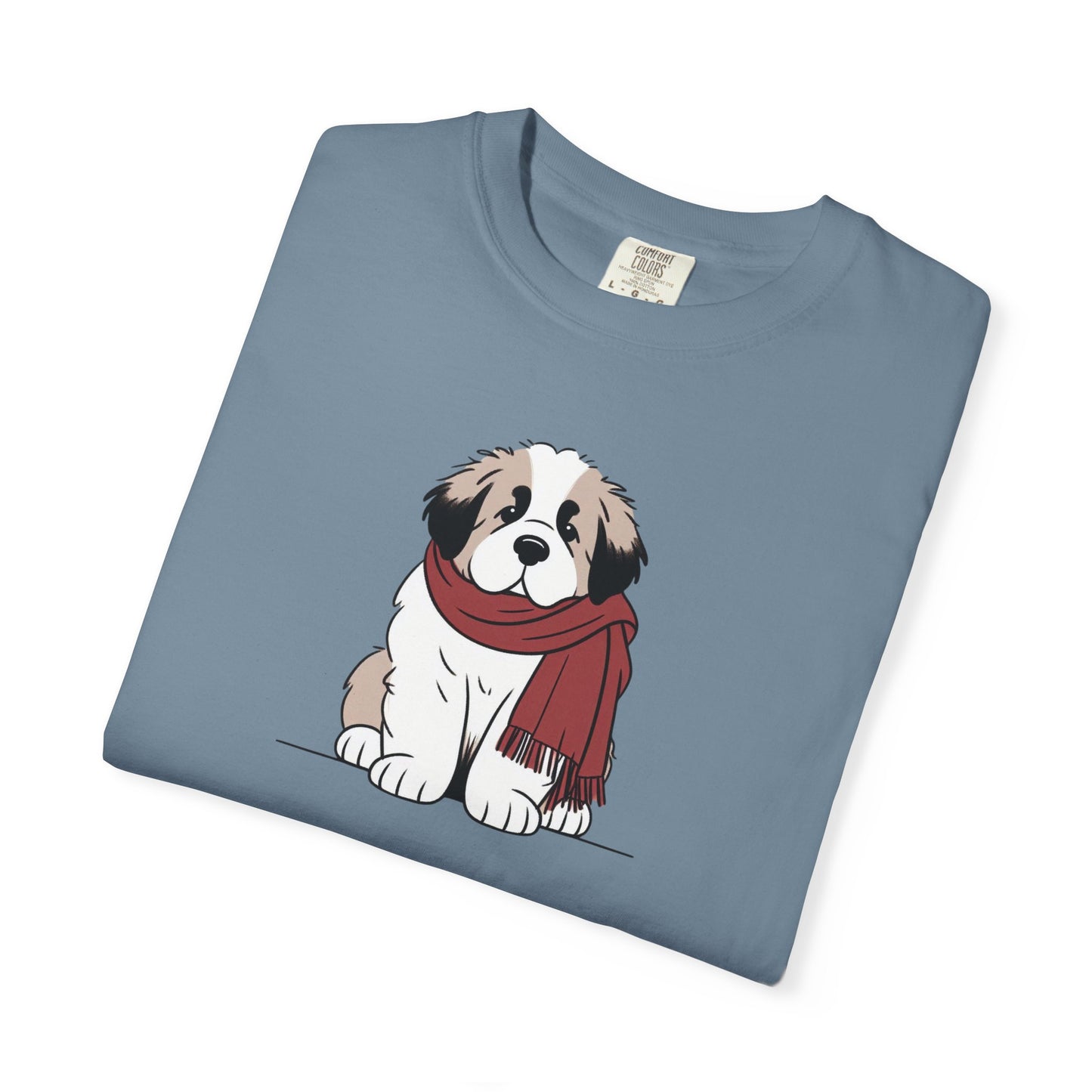 Winter Saint Bernard Comfort Colors Tee