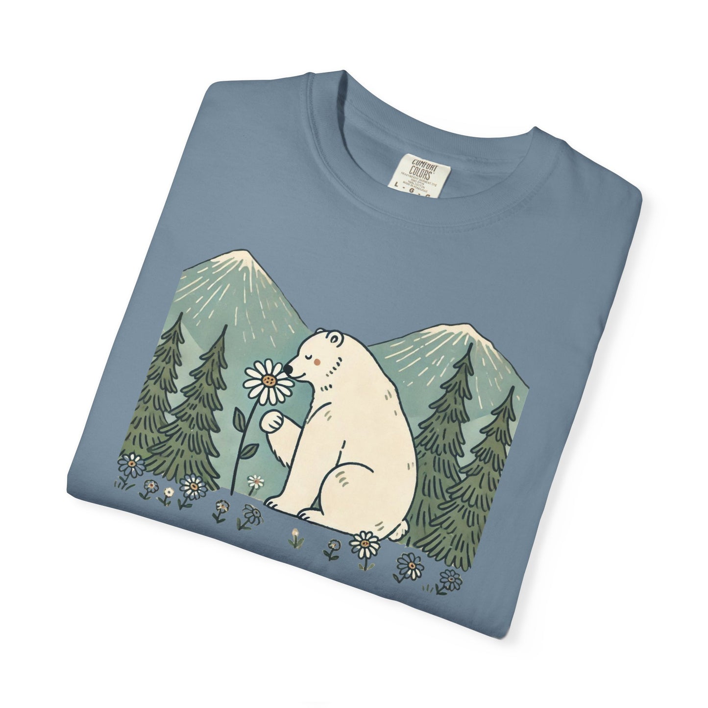 Woodland Polar Bear Comfort Colors Tee