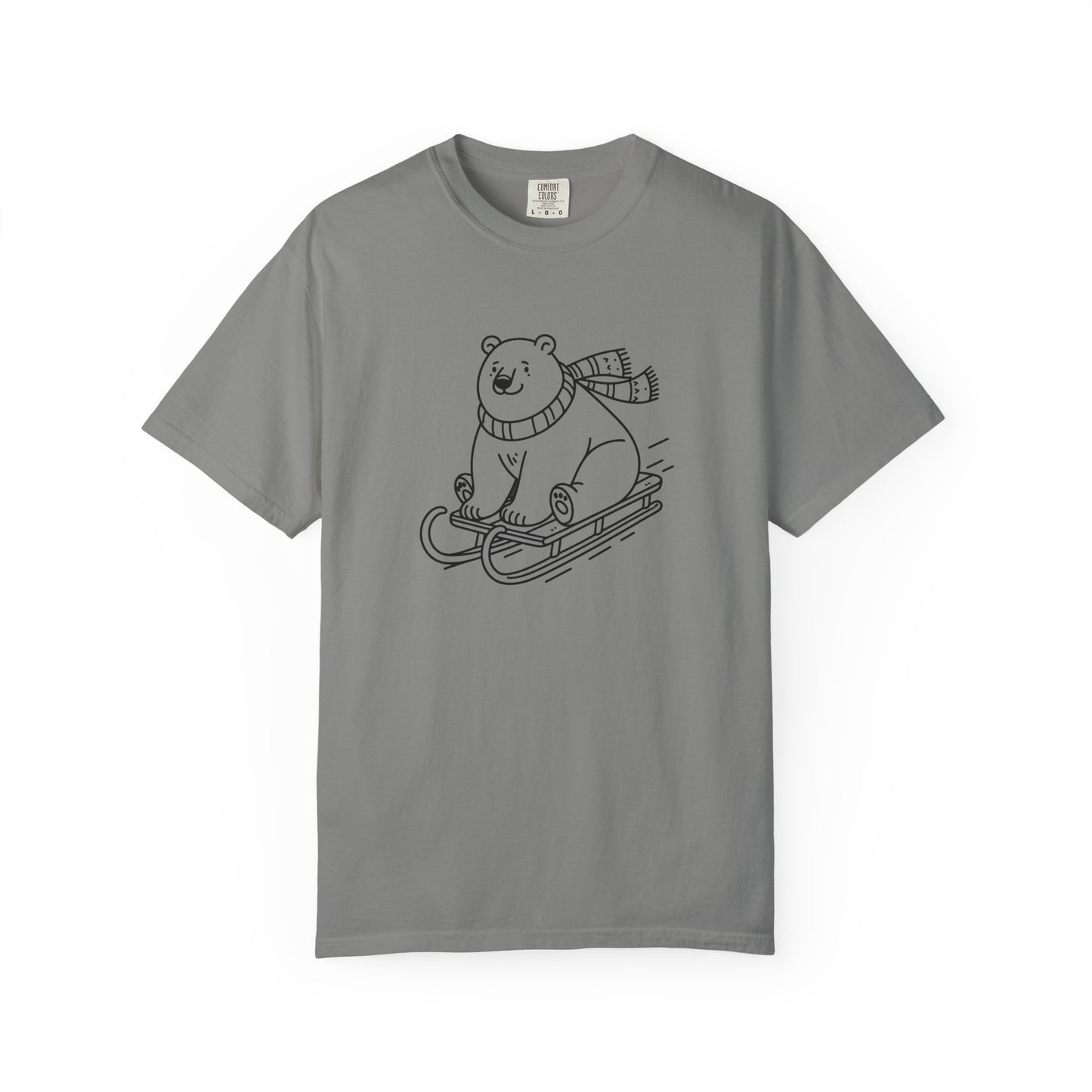 Polar Bear Sledding Comfort Colors Tee