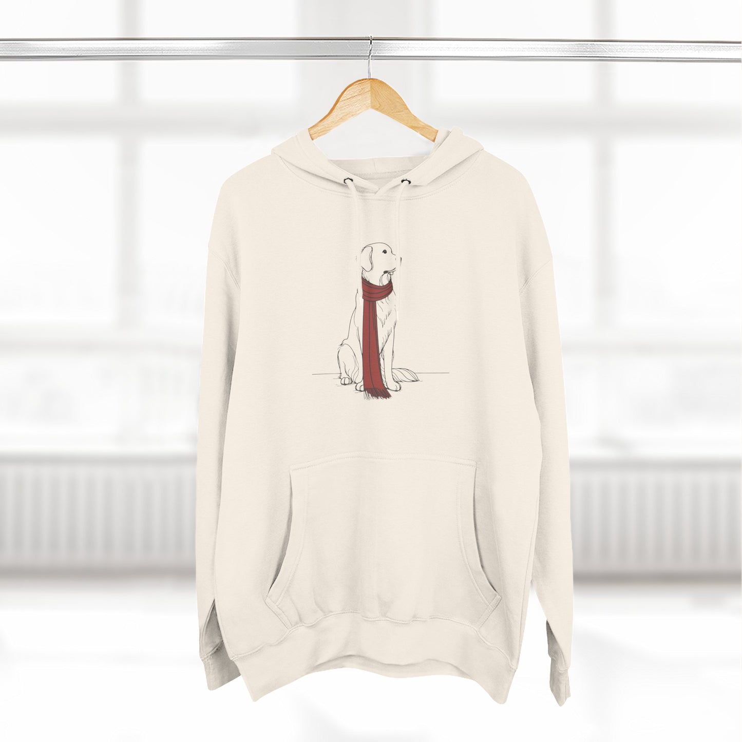Minimalist Winter Dog Hoodie