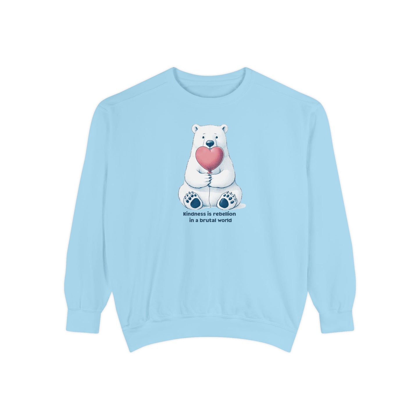Comfort Colors Polar Bear Kindness Sweatshirt Tags