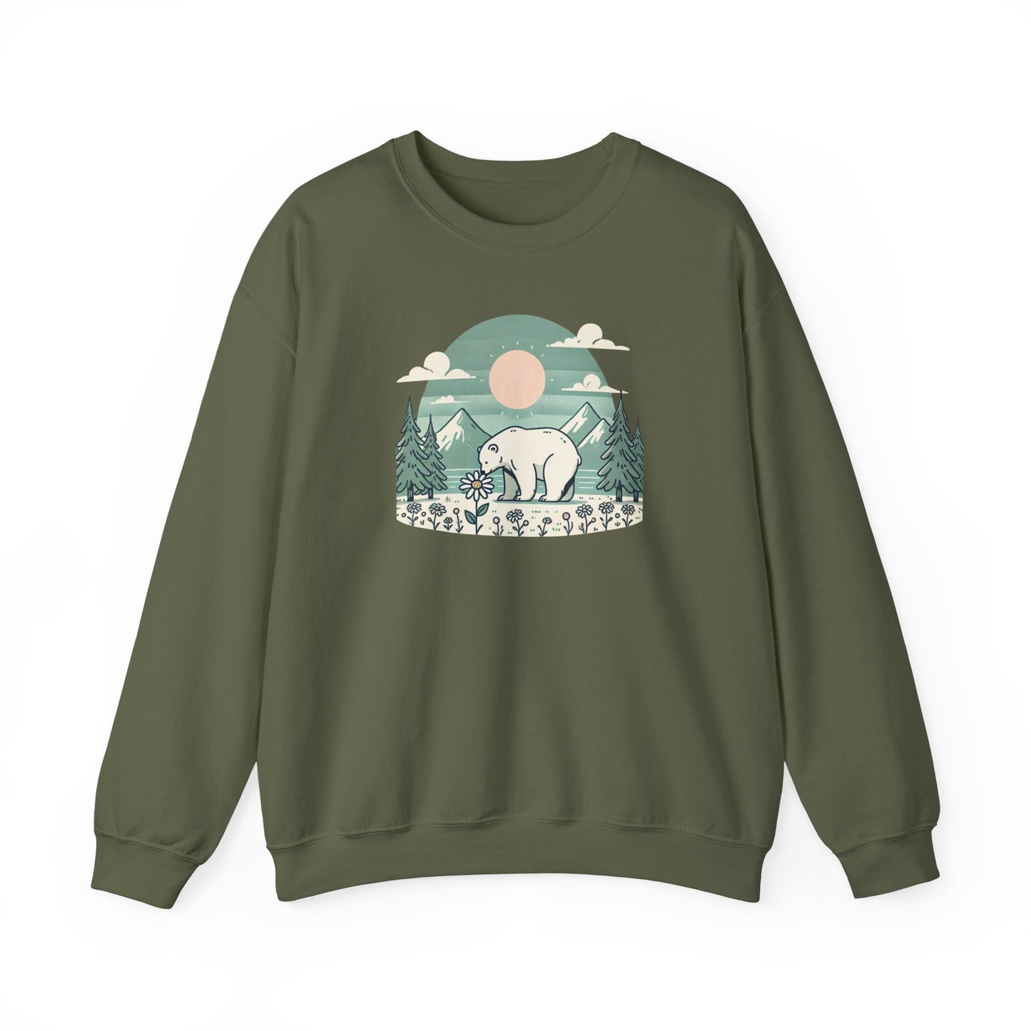 Polar Bear Daisy Sweatshirt