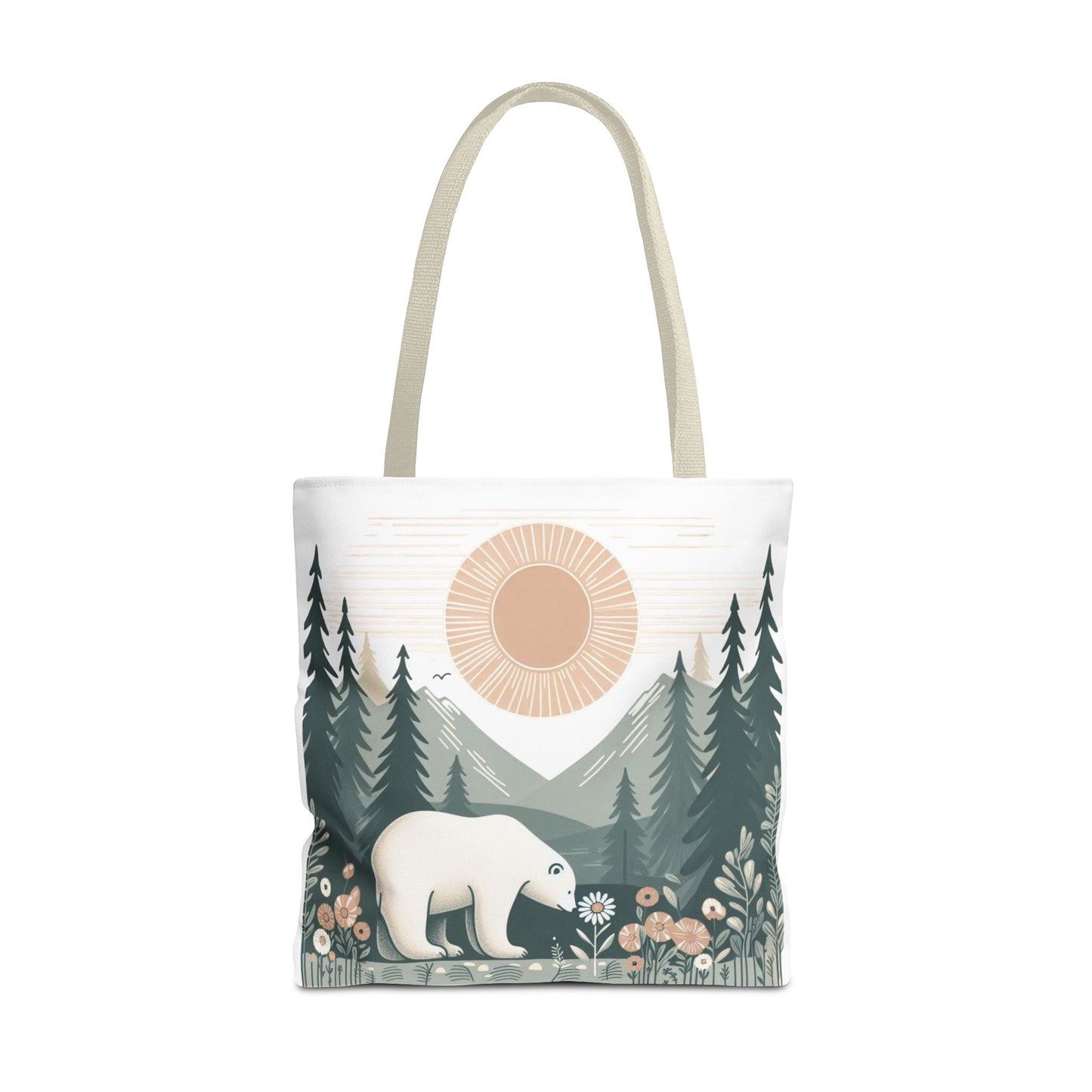 Signature Polar Bear Nature Tote Bag Double Sided