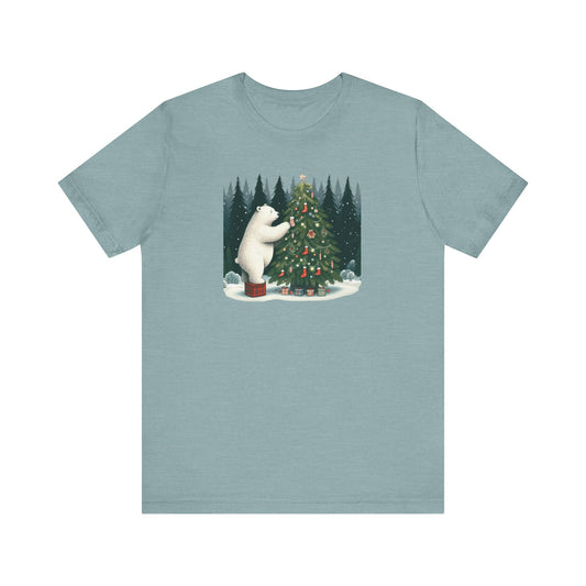 Feeling Like Christmas Polar Bear Tee, Holiday Graphic T-Shirt | Stompy Paws