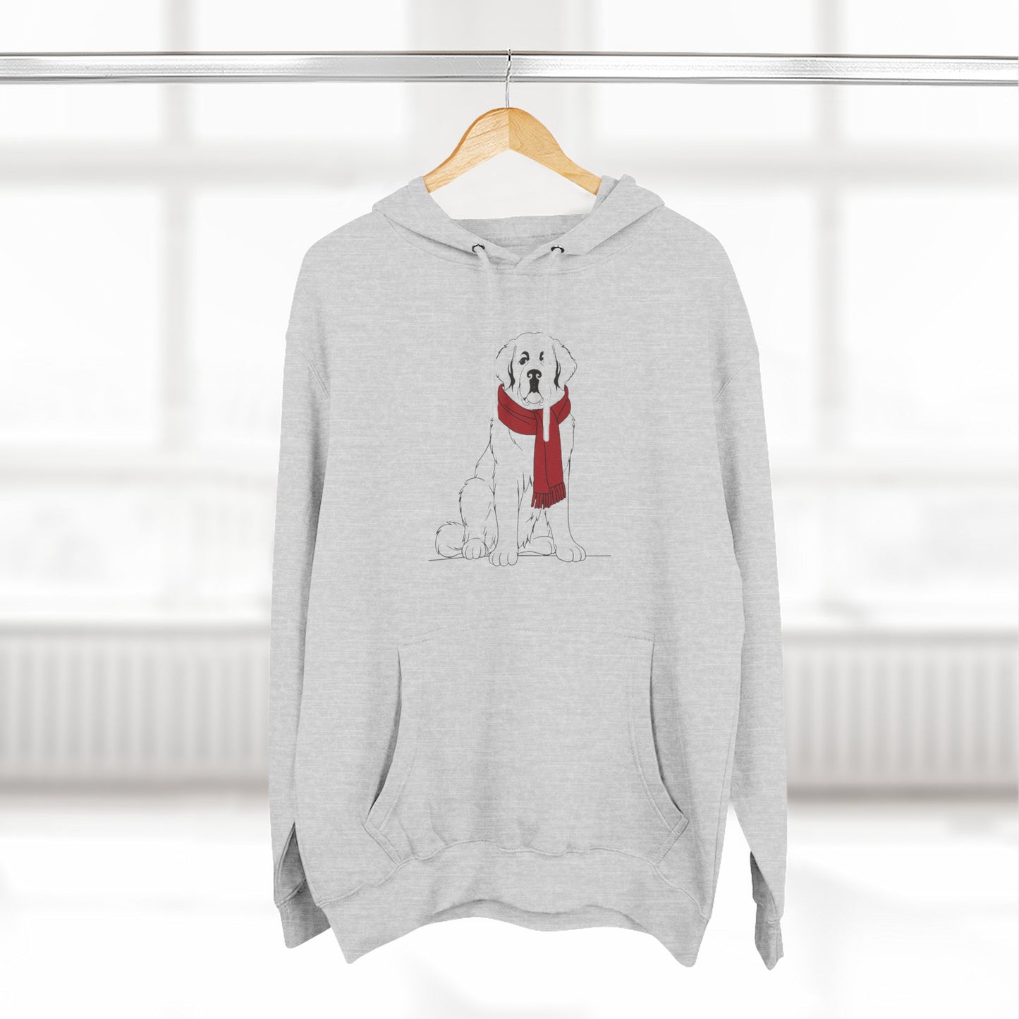 Great Pyrenees Winter Scarf Hoodie