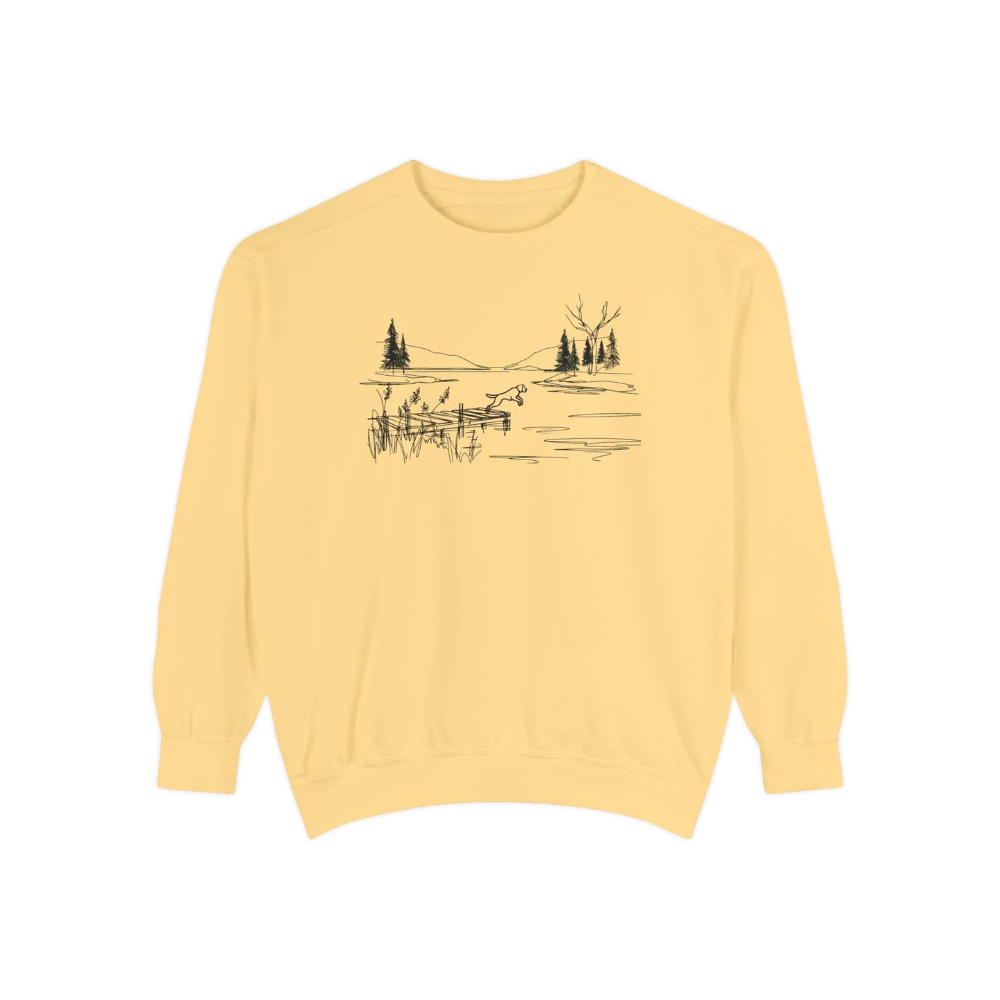 Minimalist Lake Dog Sweatshirt