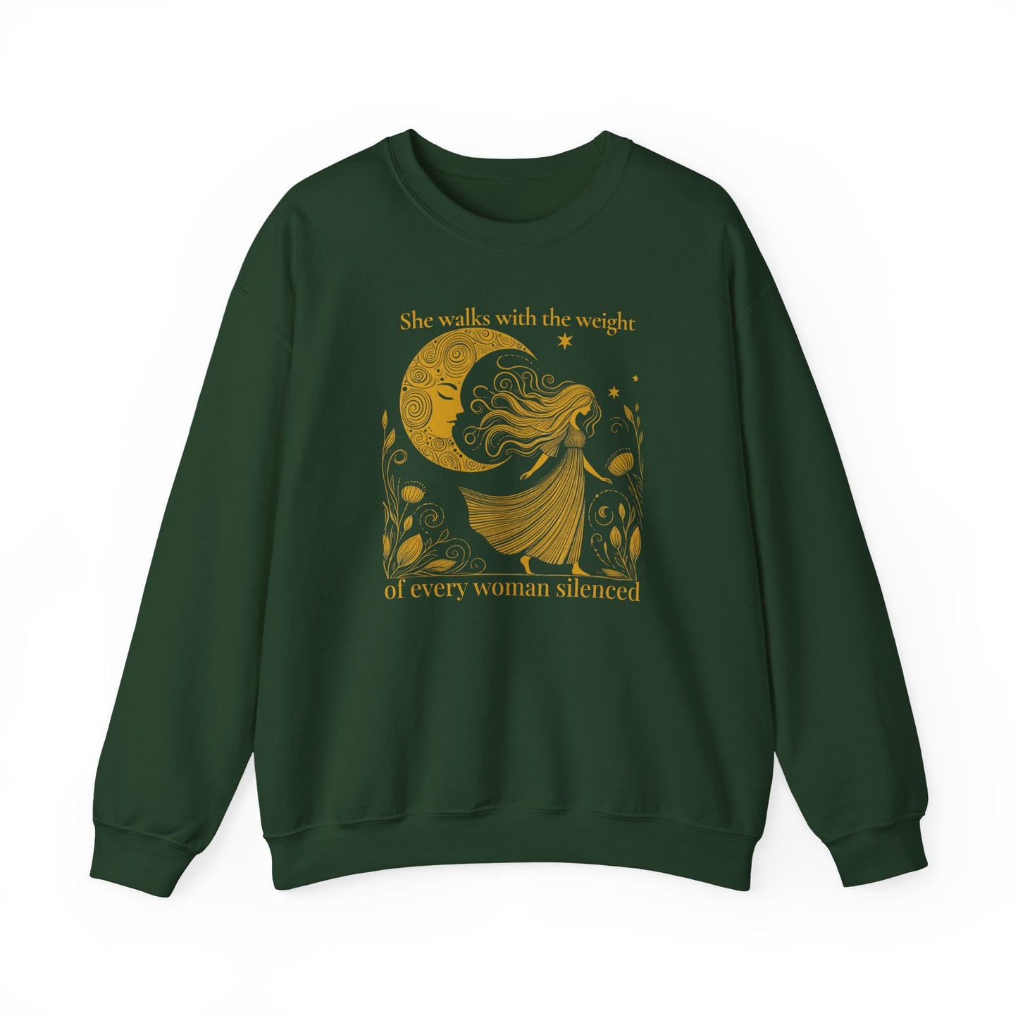 She Walks With the Weight Sweatshirt – Gold Edition