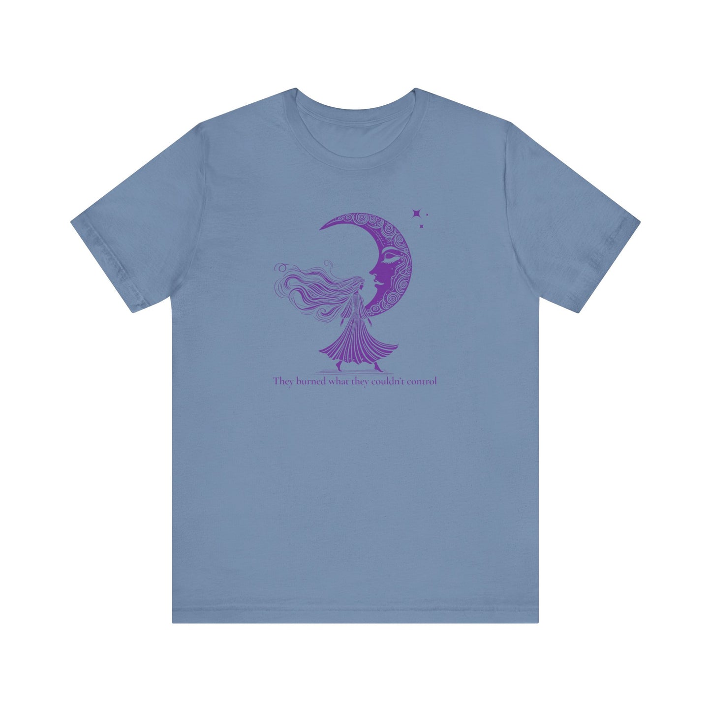 They Burned What They Couldn't Control Tee, Purple Moon Feminist Shirt