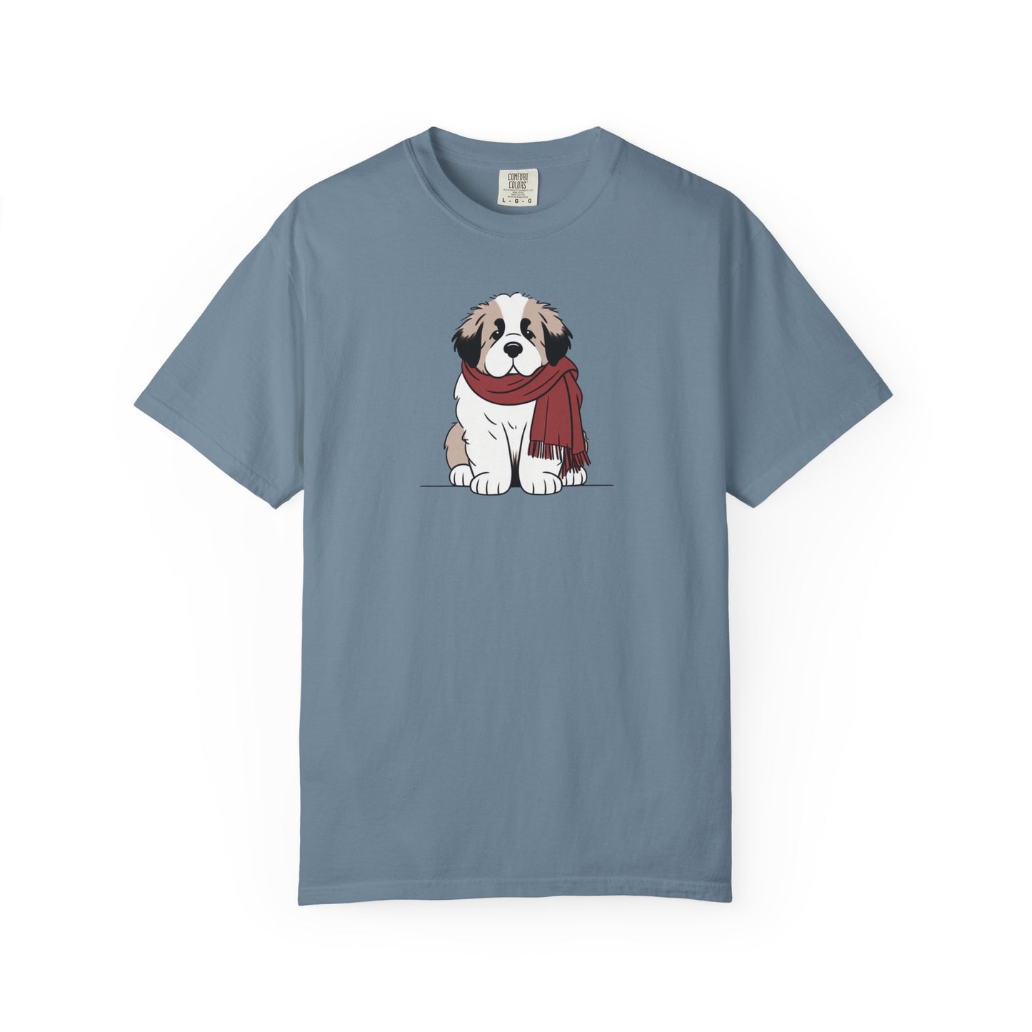 Winter Saint Bernard Comfort Colors Tee