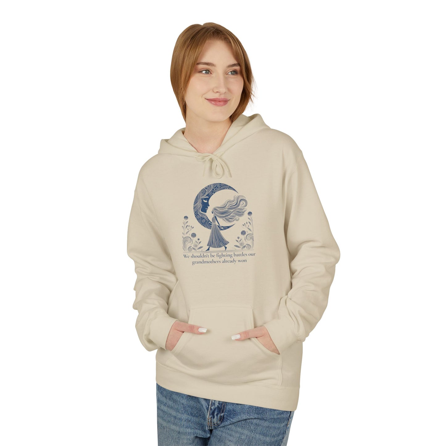 We Shouldn’t Be Fighting Battles Midweight  Hoodie,  Moon Goddess Design
