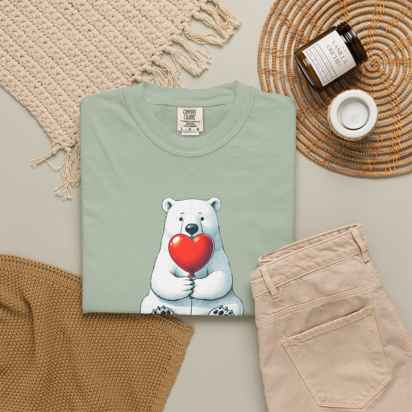 Be Mine Polar Bear Comfort Colors Tee
