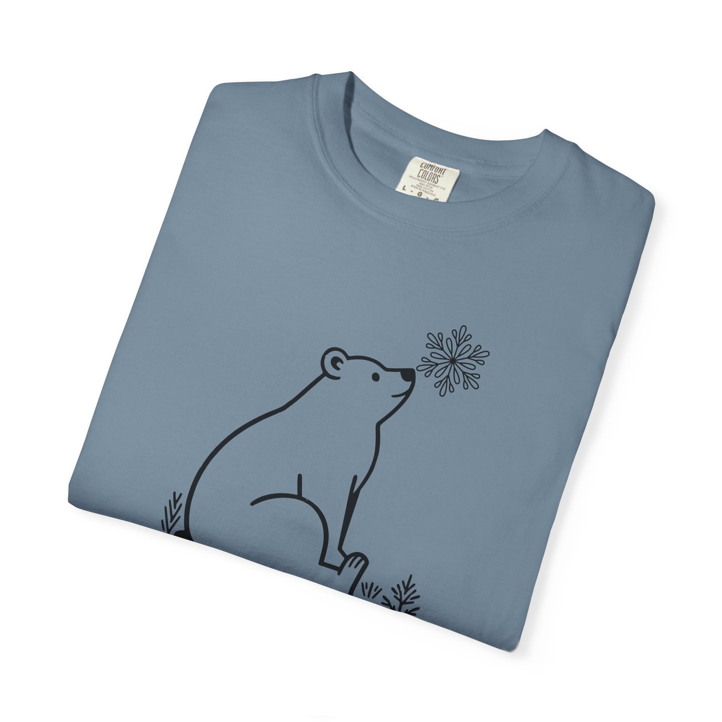 Comfort Colors Polar Bear Snowflake Tee