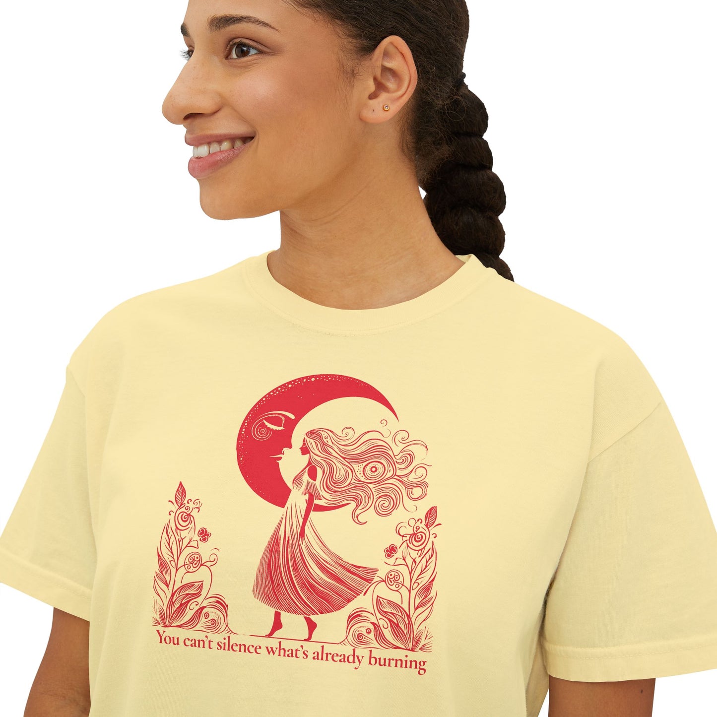 The Eternal Flame Celestial Art Boxy Tee | Comfort Colors