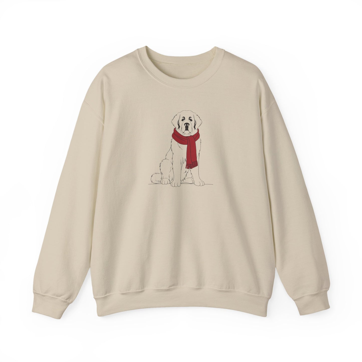 Saint Bernard Scarf Premium Sweatshirt | Cozy Den Edition