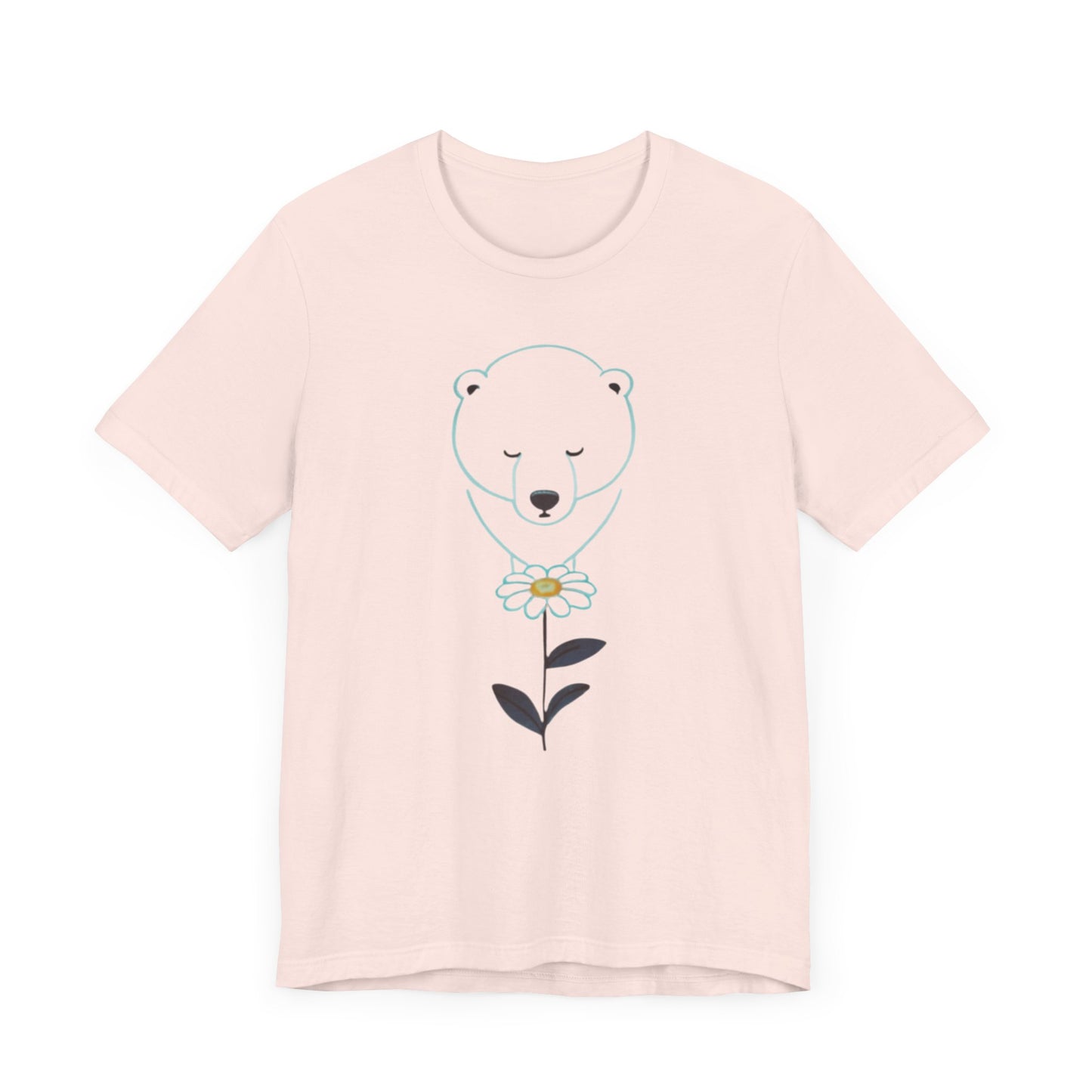 Minimalist Polar Bear & Daisy Tee
