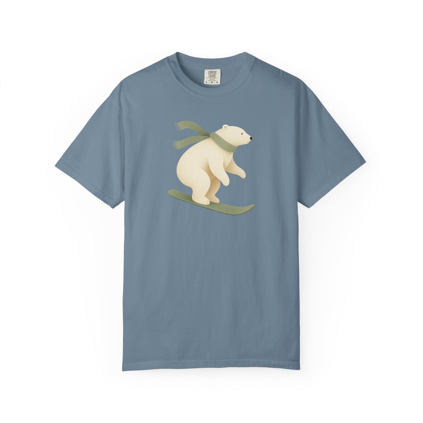 Comfort Colors Polar Bear Snowboard Tee