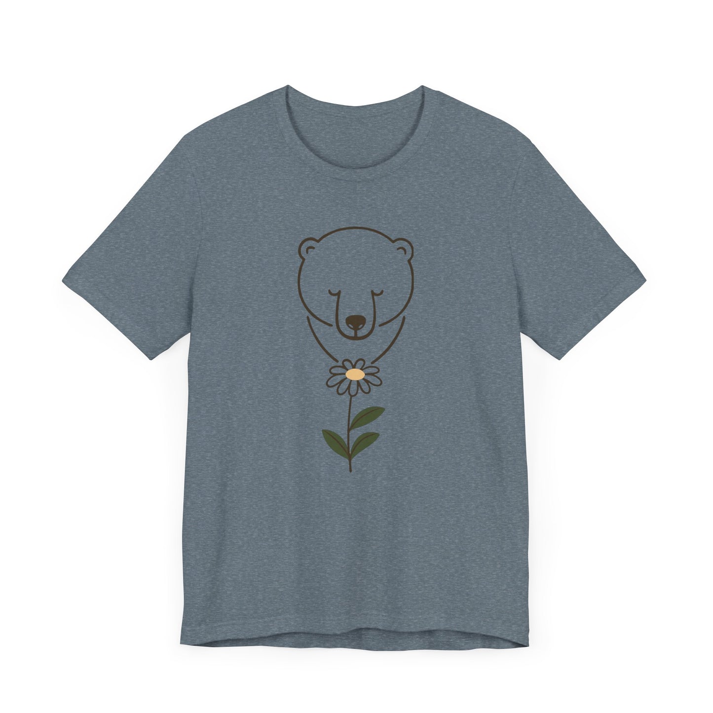 Minimalist Polar Bear & Daisy Tee