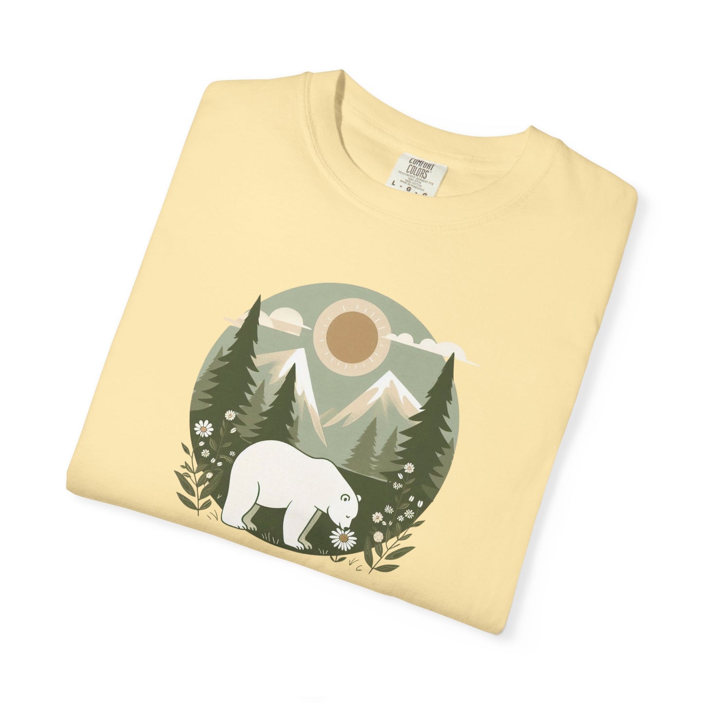 Polar Bear Evergreen Comfort Colors Tee